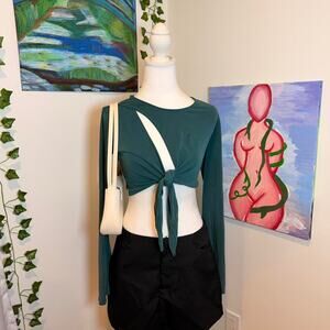 Urban outfitters teal cutout tie